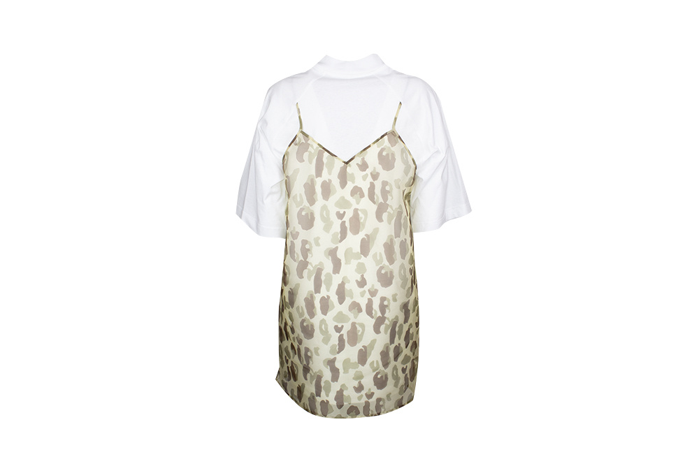 Palm Angels Leopard-print T-shirt Dress In Nude