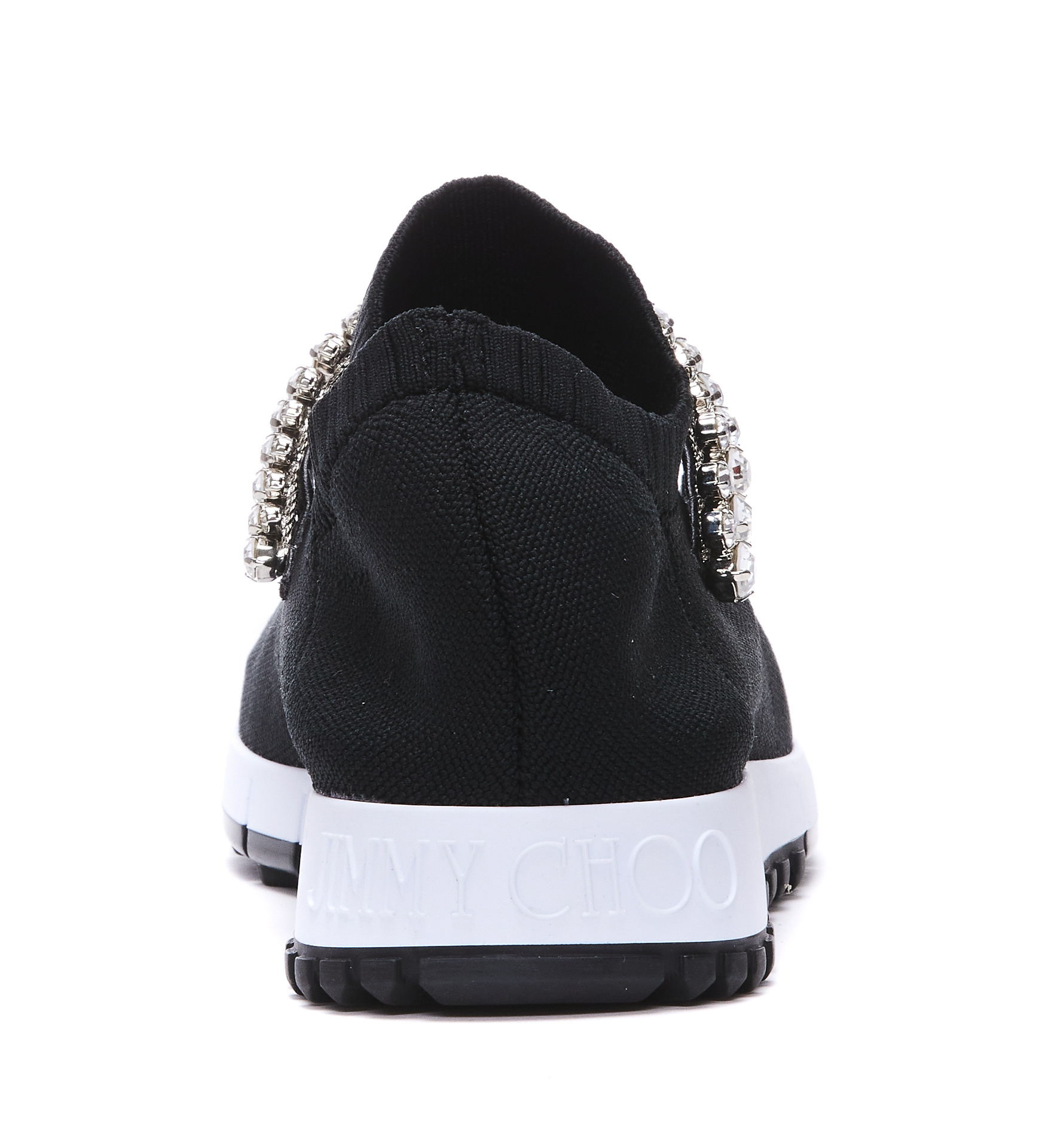 Jimmy Choo Verona Crystal Embellished Sneakers In Black