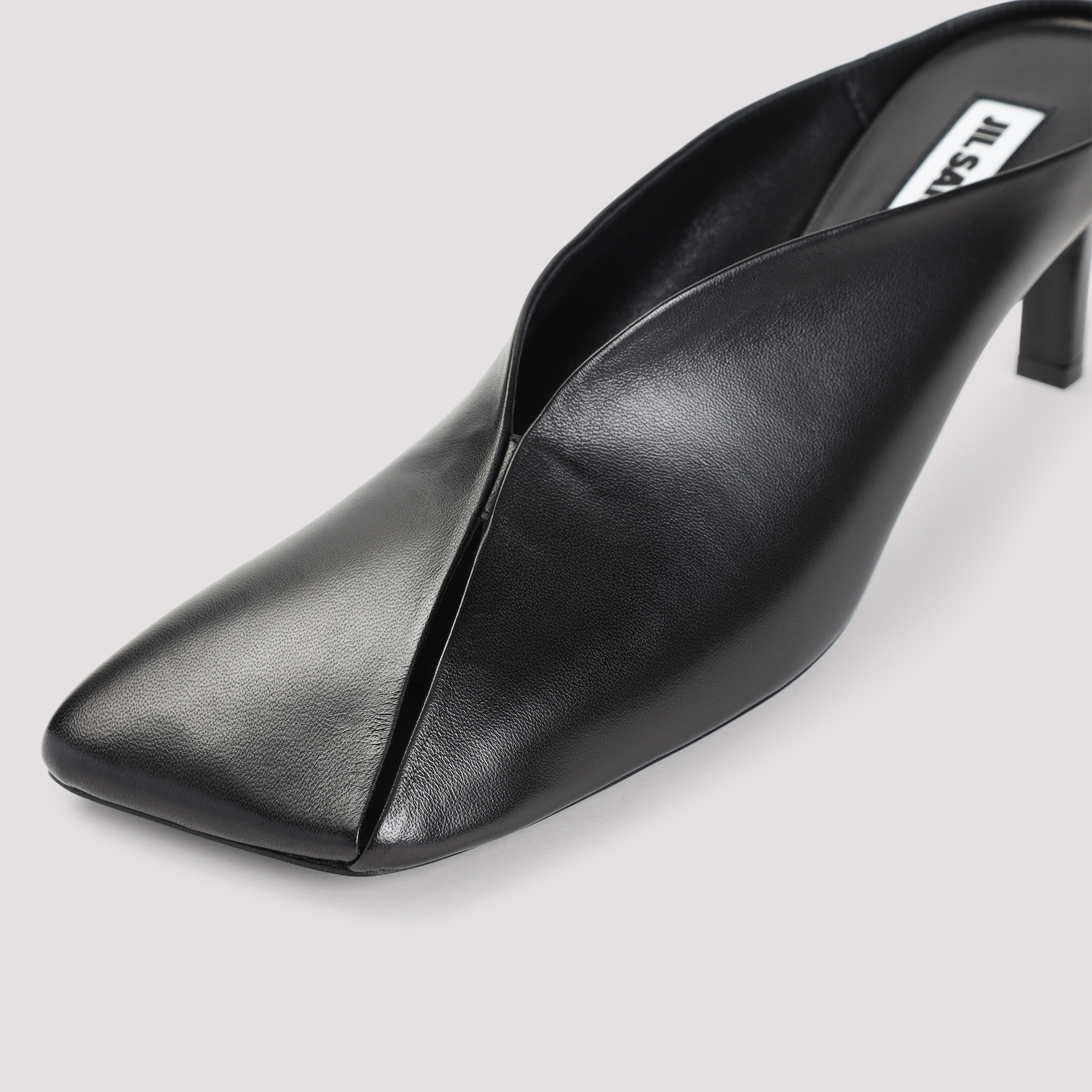 Jil Sander 70 Nappa Leather Mules In Black