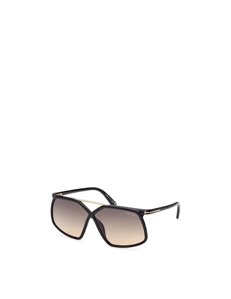 Tom Ford Meryl 64mm Gradient Polarized Oversize Square Sunglasses In Brown