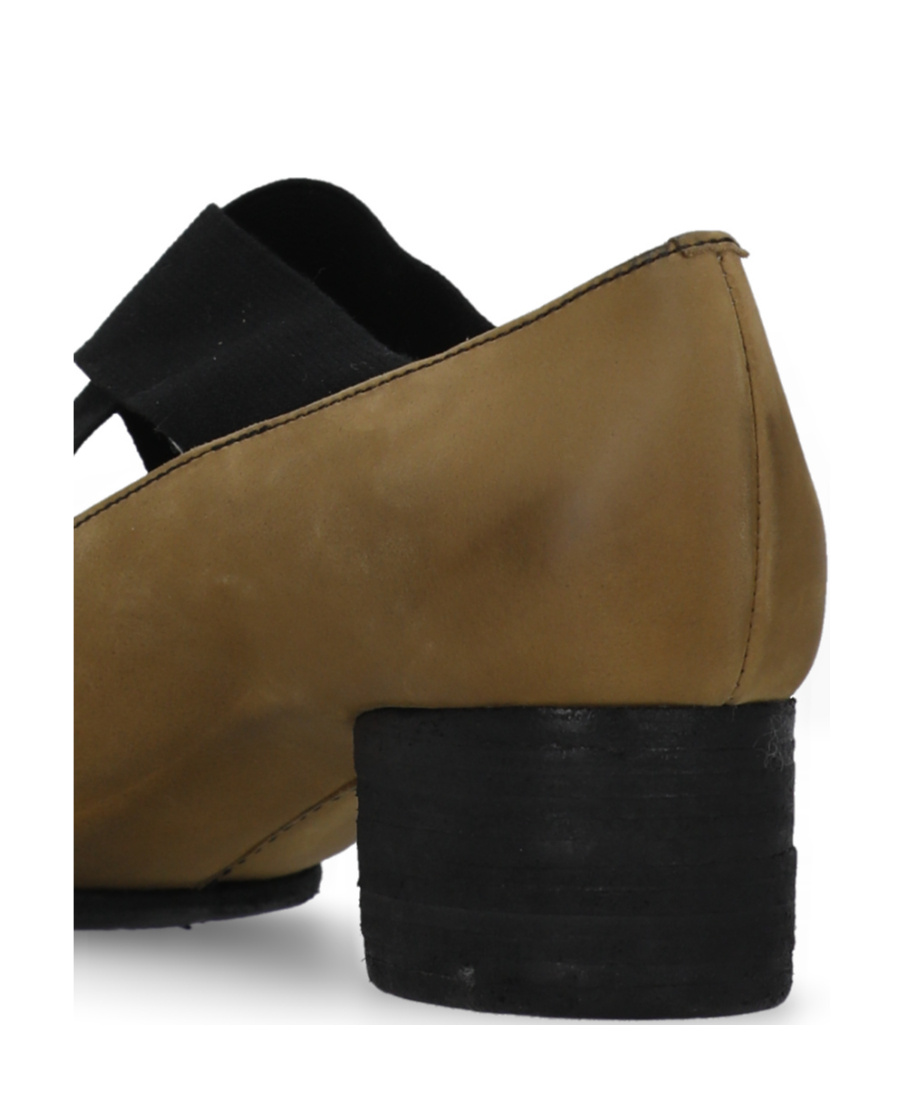 Uma Wang 40mm Square-toe Leather Ballerina Shoes In Green