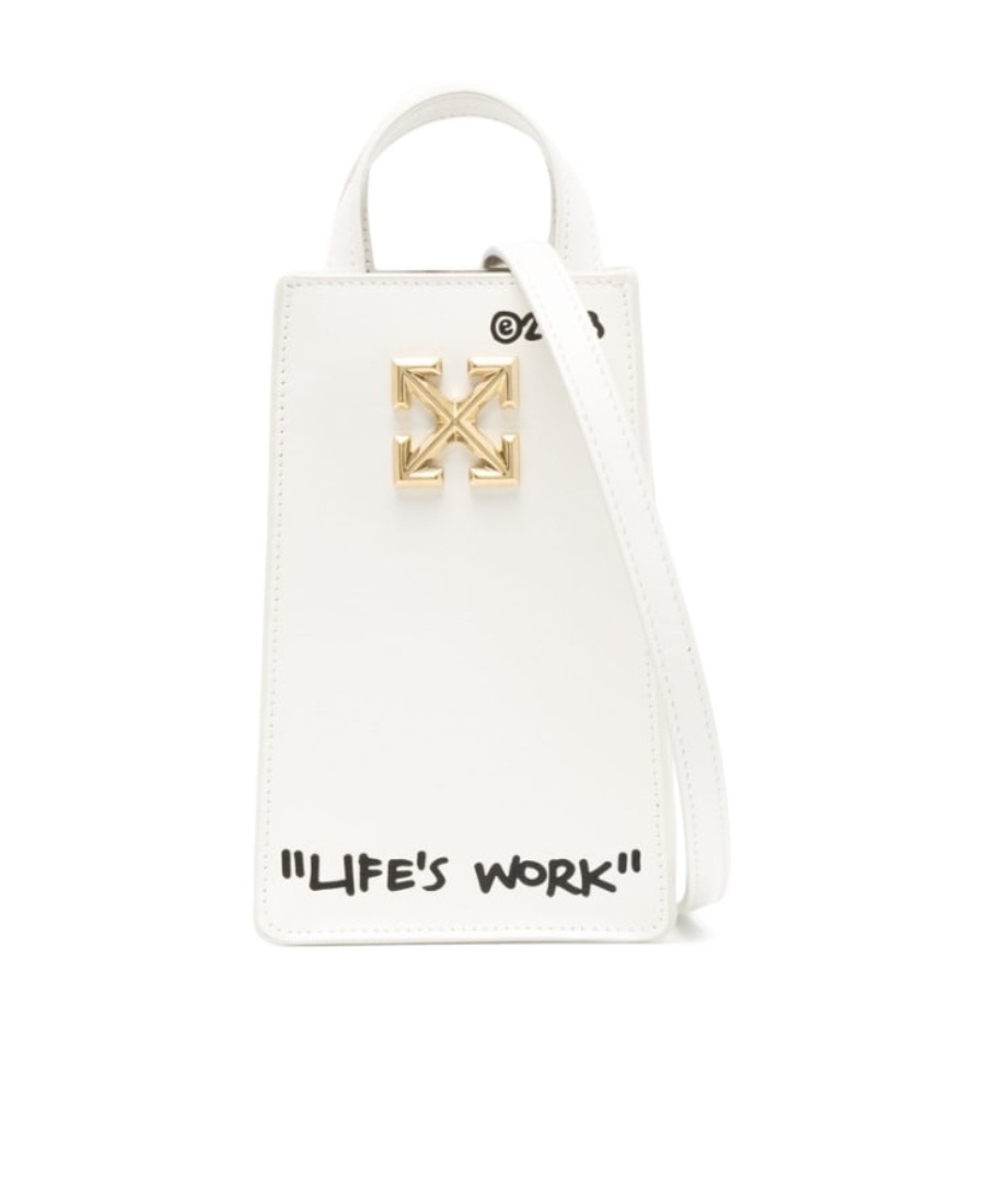 Off-white Jitney Crossbody Phone Bag In White