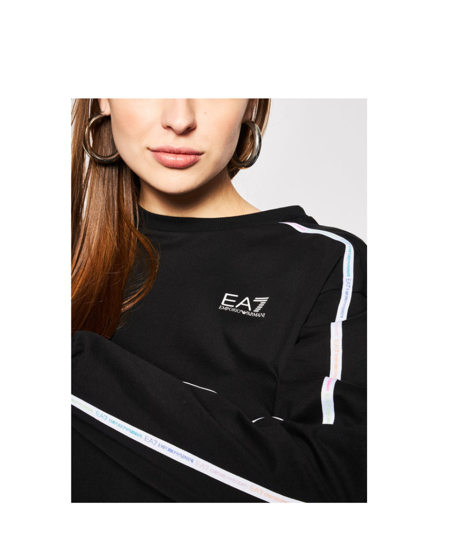 EA7 LOGO ROUND-NECKED SWEATER 