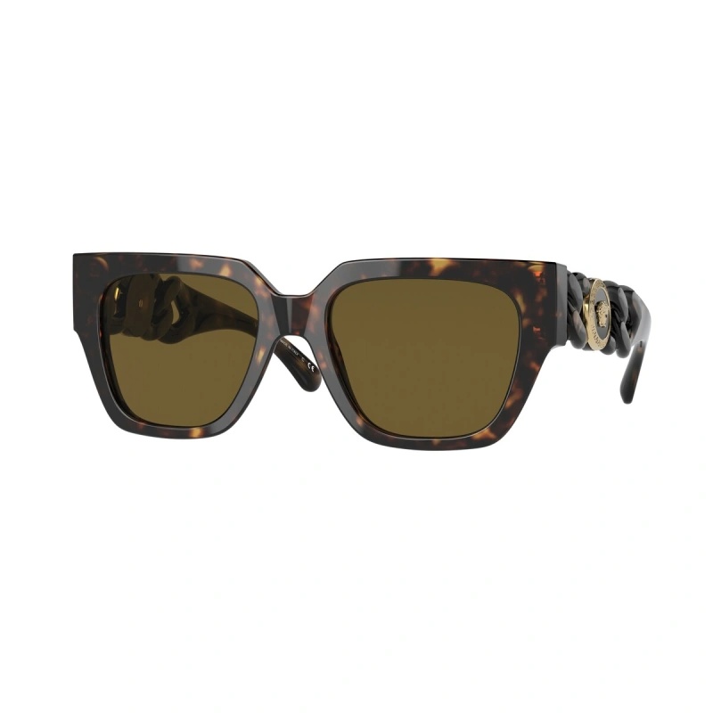 Versace Sculpted Square Sunglasses In Green