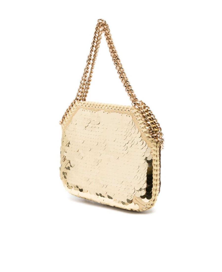 Stella Mccartney Falabella Oversized Sequin Mini Tote Bag In Nude