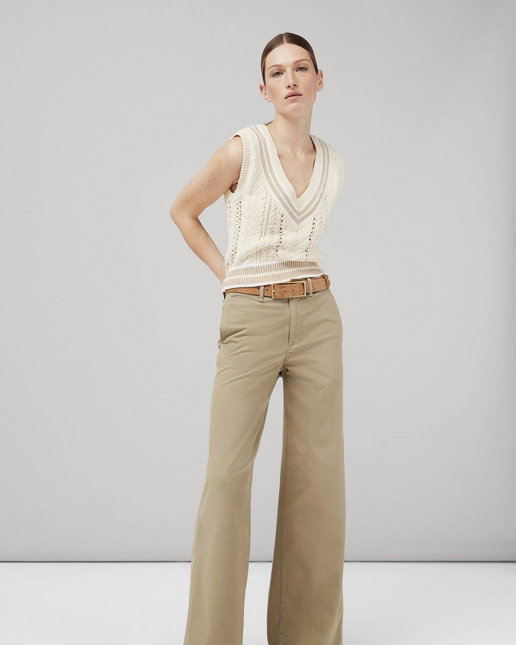 Rag & Bone Wide-legged Casual Pants In Nude