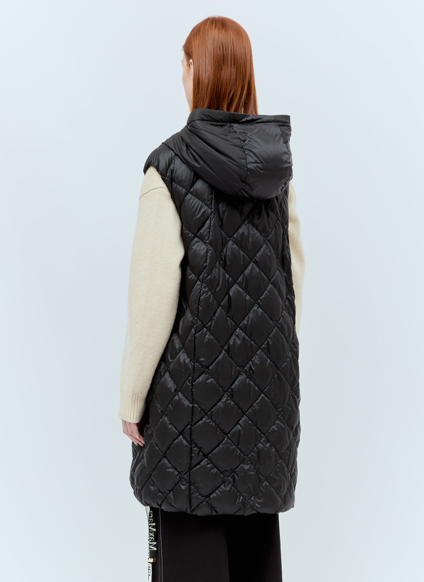 Max Mara Long Vest In Black
