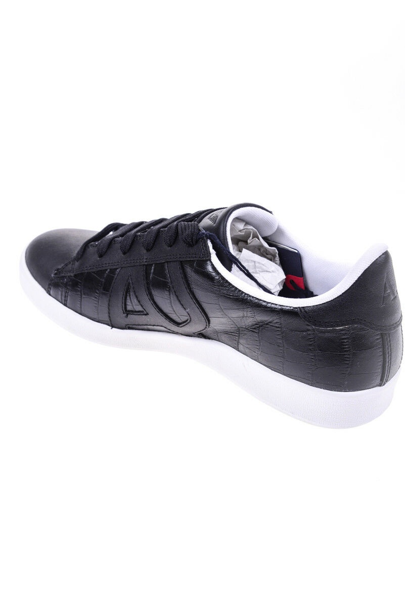 ARMANI JEANS BLACK LOGO CASUAL SNEAKERS