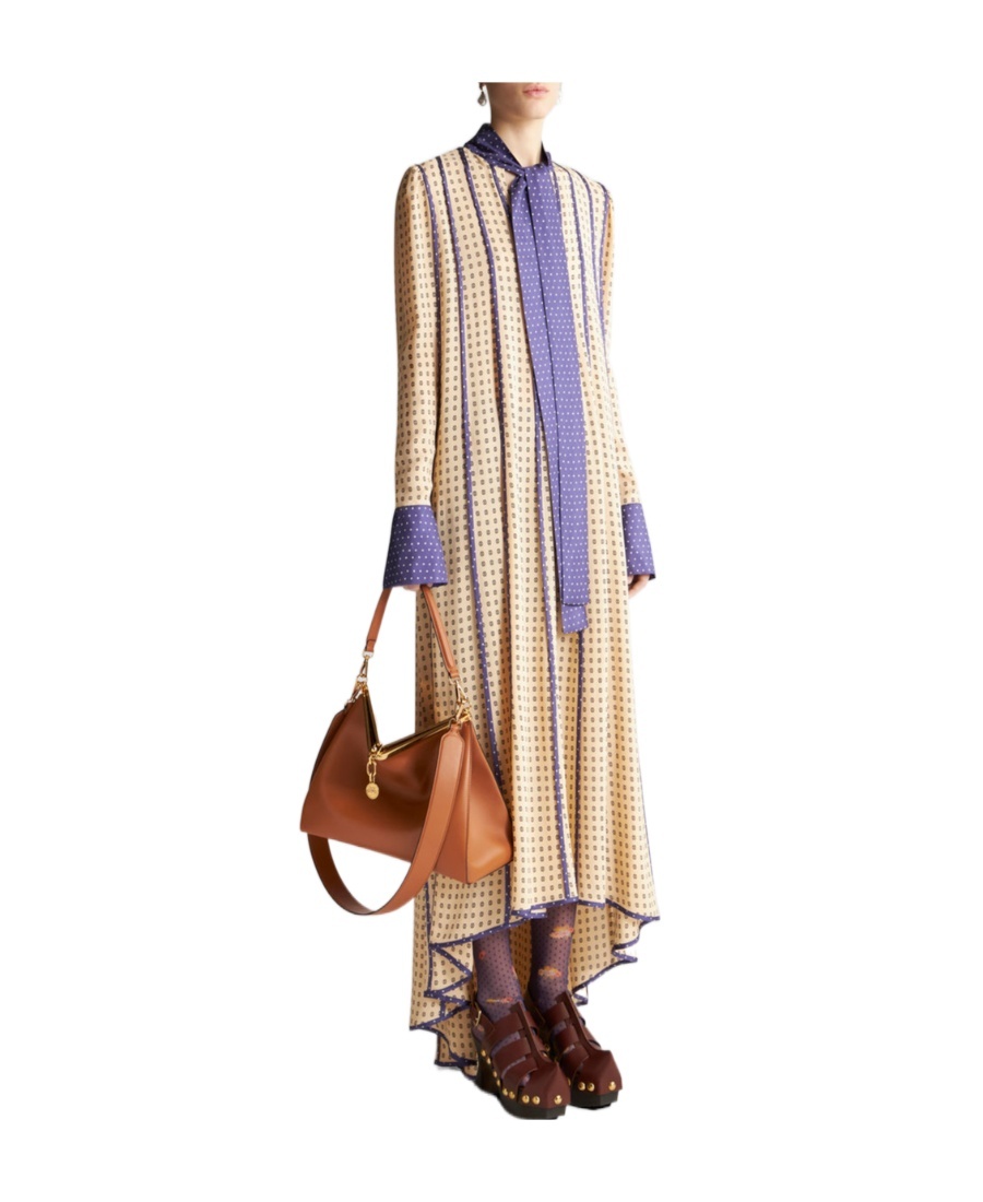 Etro Small Vela Leather Shoulder Bag In Brown