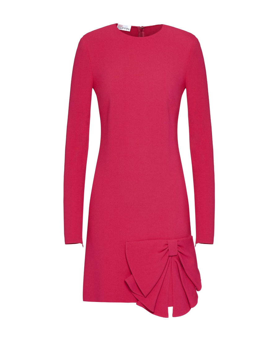 Red Valentino Long-sleeved Dress In Red