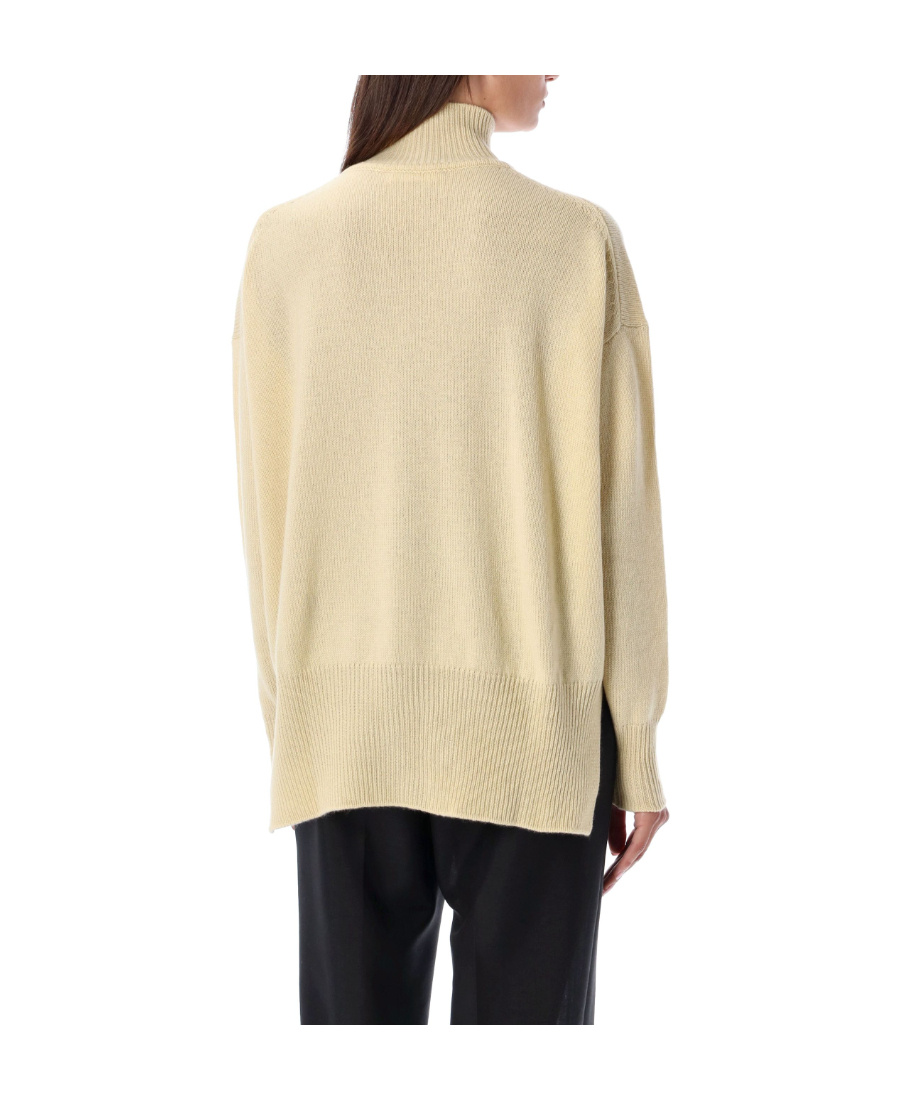 Jil Sander High-neck Knitted Jumper In Nude