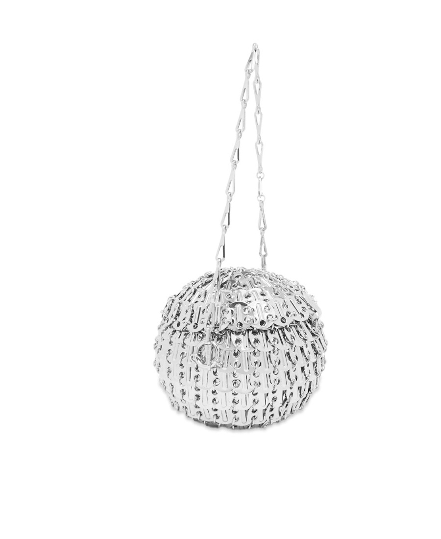 Rabanne 1969 Party Ball Shoulder Bag In White