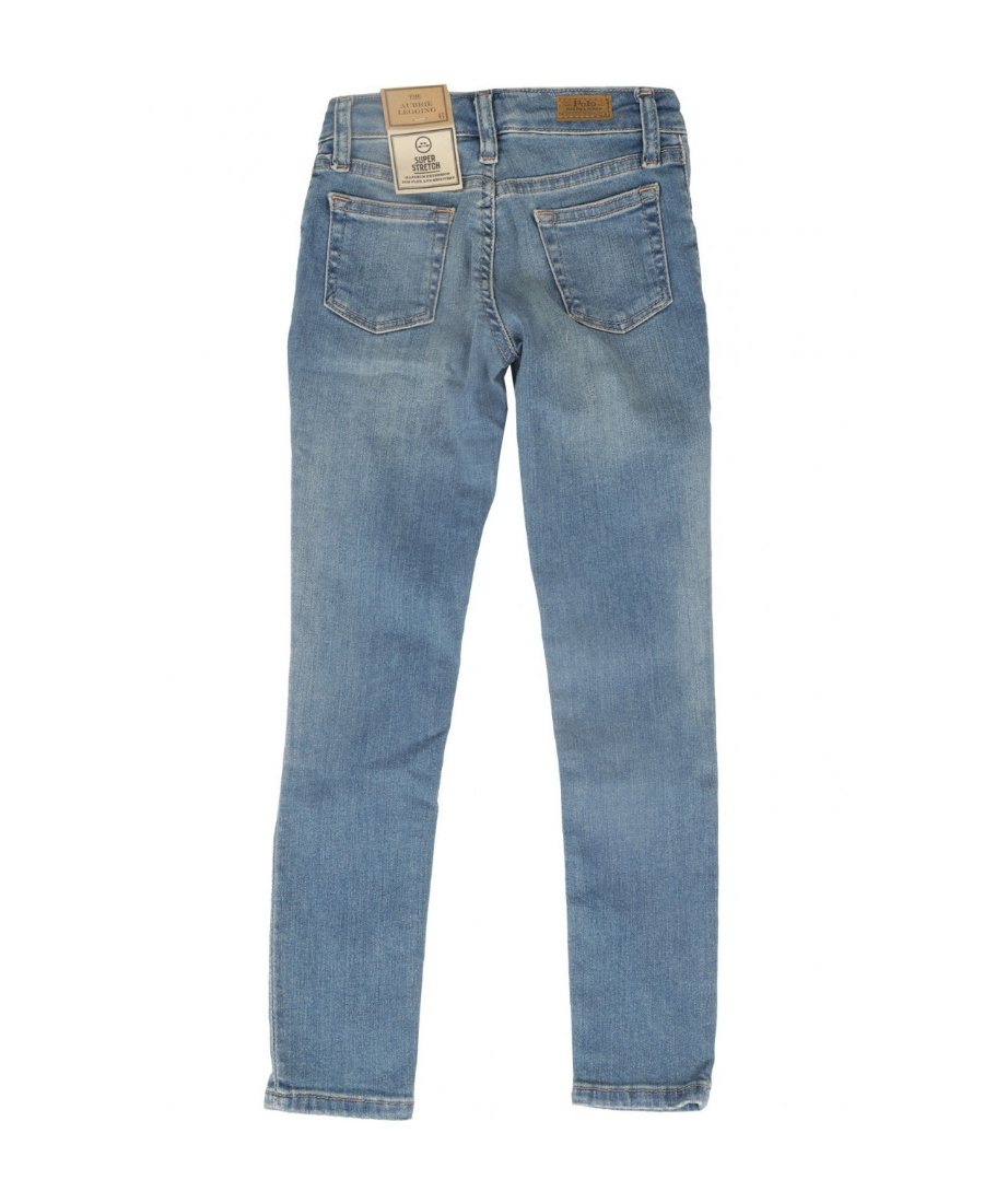 Polo Ralph Lauren Ralph Lauren Kids Logo Patch Straight Leg Jeans In Blue