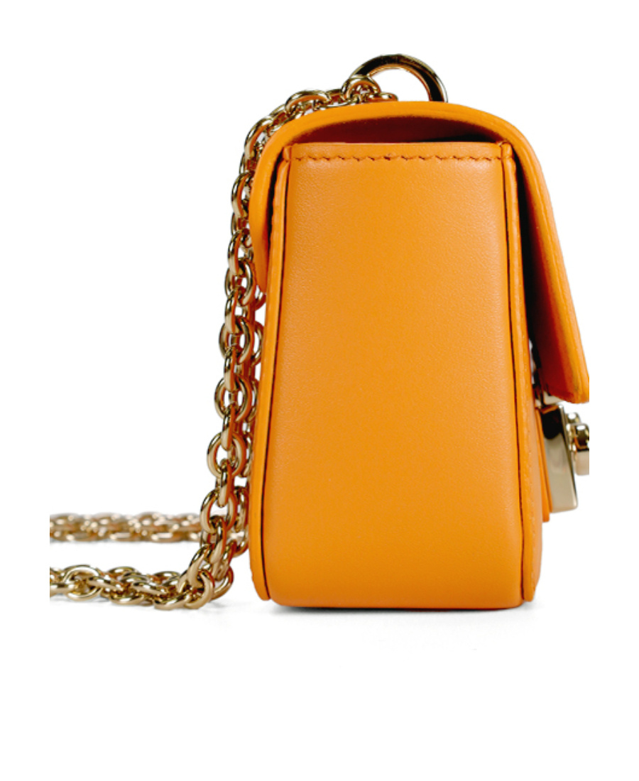 Shop Furla Debossed-logo Crossbody Bag In Yellow