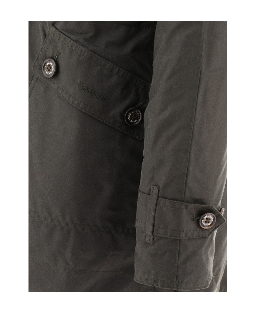 Barbour Hooded Long-sleeved Casual Jacket In Black