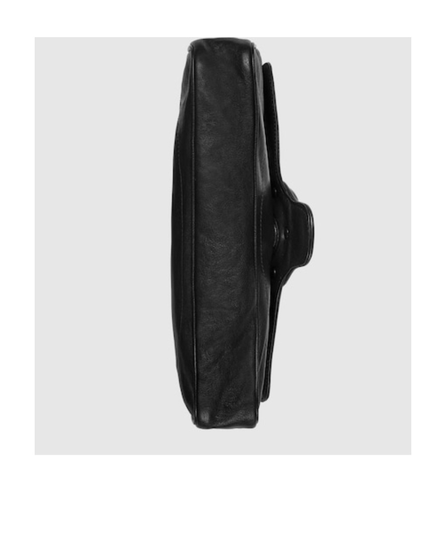 Gucci Small Aphrodite Small Leather Shoulder Bag In Black