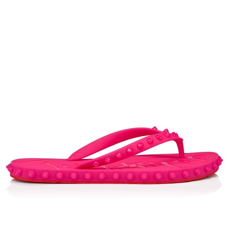 Christian Louboutin Flip Flops In Pink