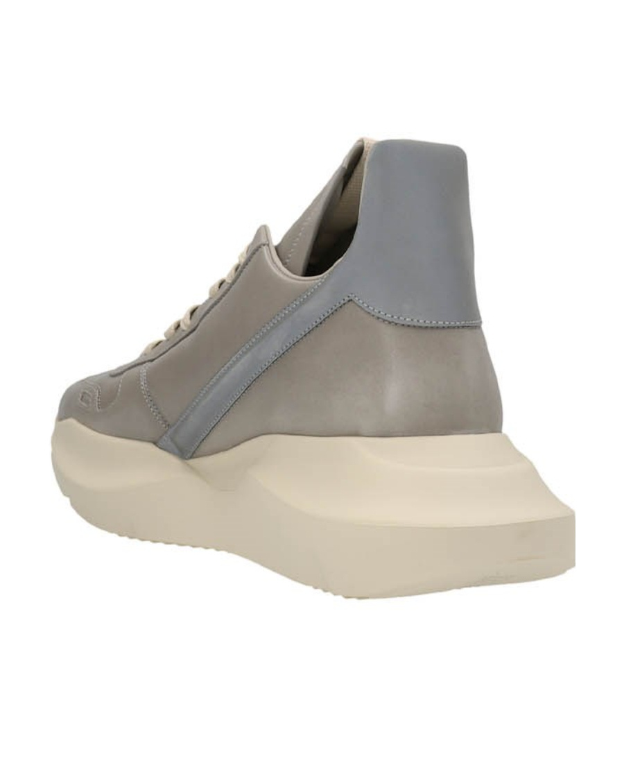 Rick Owens Multi-panel Lace-up Sneakers In Gray
