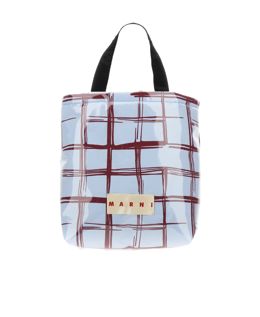 Marni Checked Padded-design Tote Bag In Multicolor