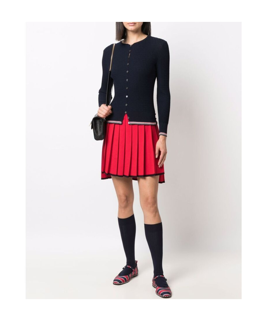 Thom Browne Rwb-stripe Cardigan In Blue
