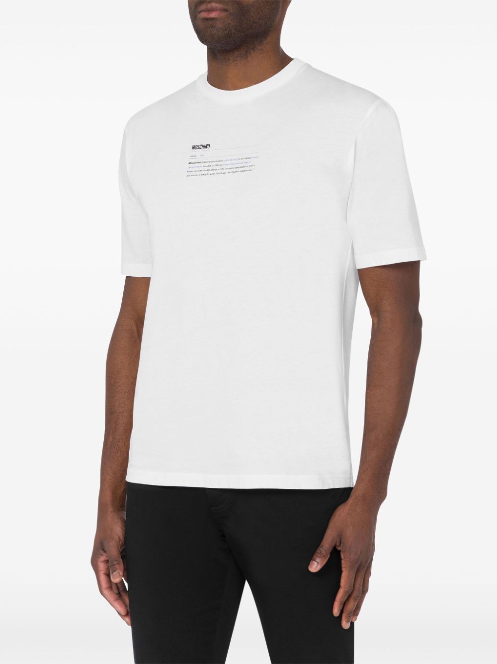 Moschino Logo-print Cotton T-shirt In White