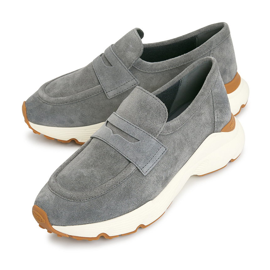 Tod's Round-toe Casual Shoes In Gray