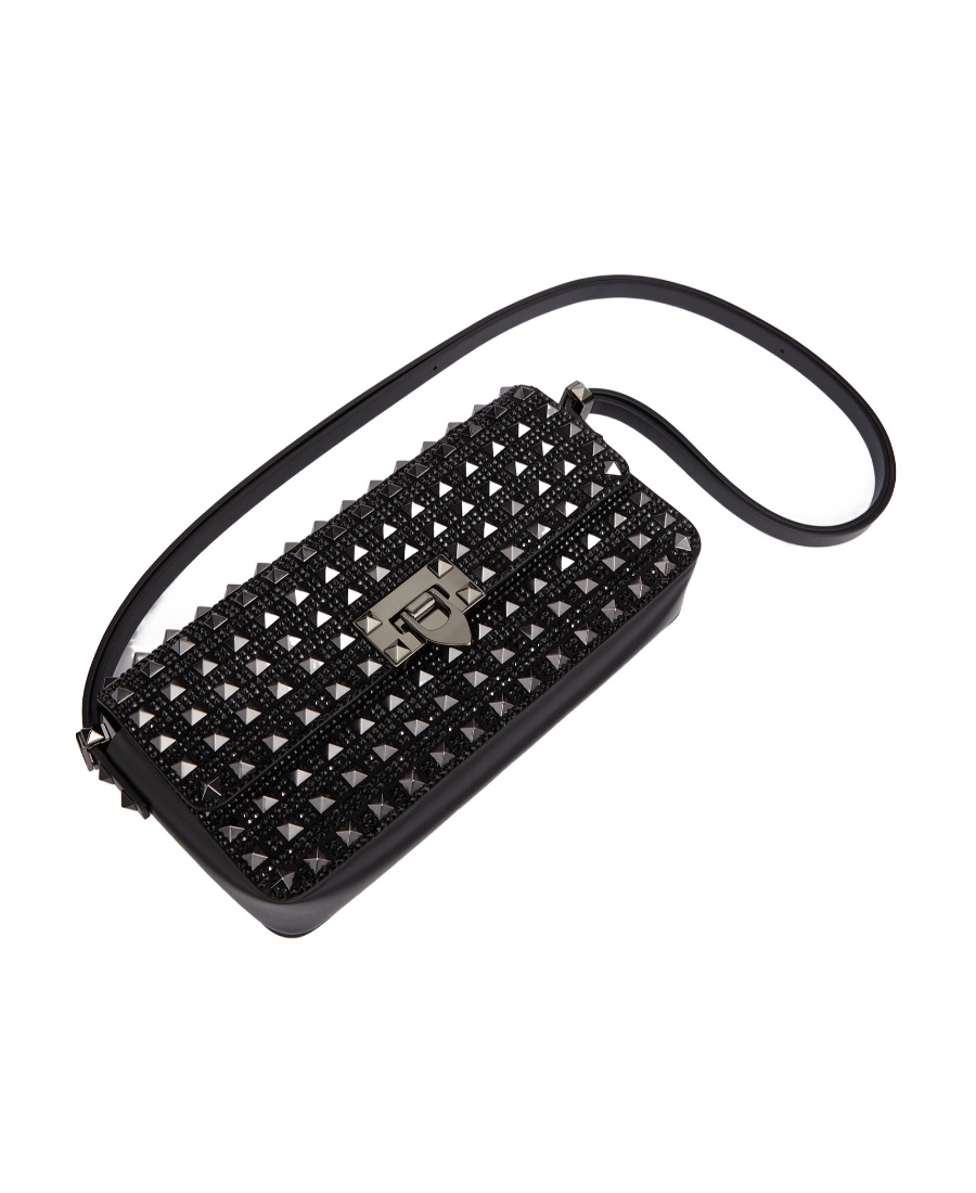 Valentino Rockstud23 East-west Shoulder Bag In Black