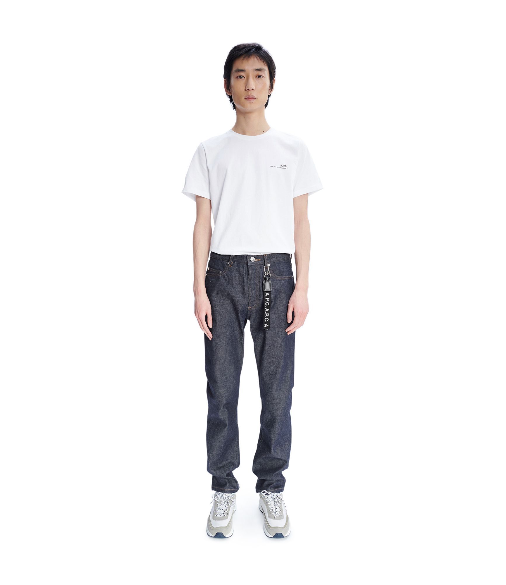 Apc High-rise Belt-loop Jeans In Black