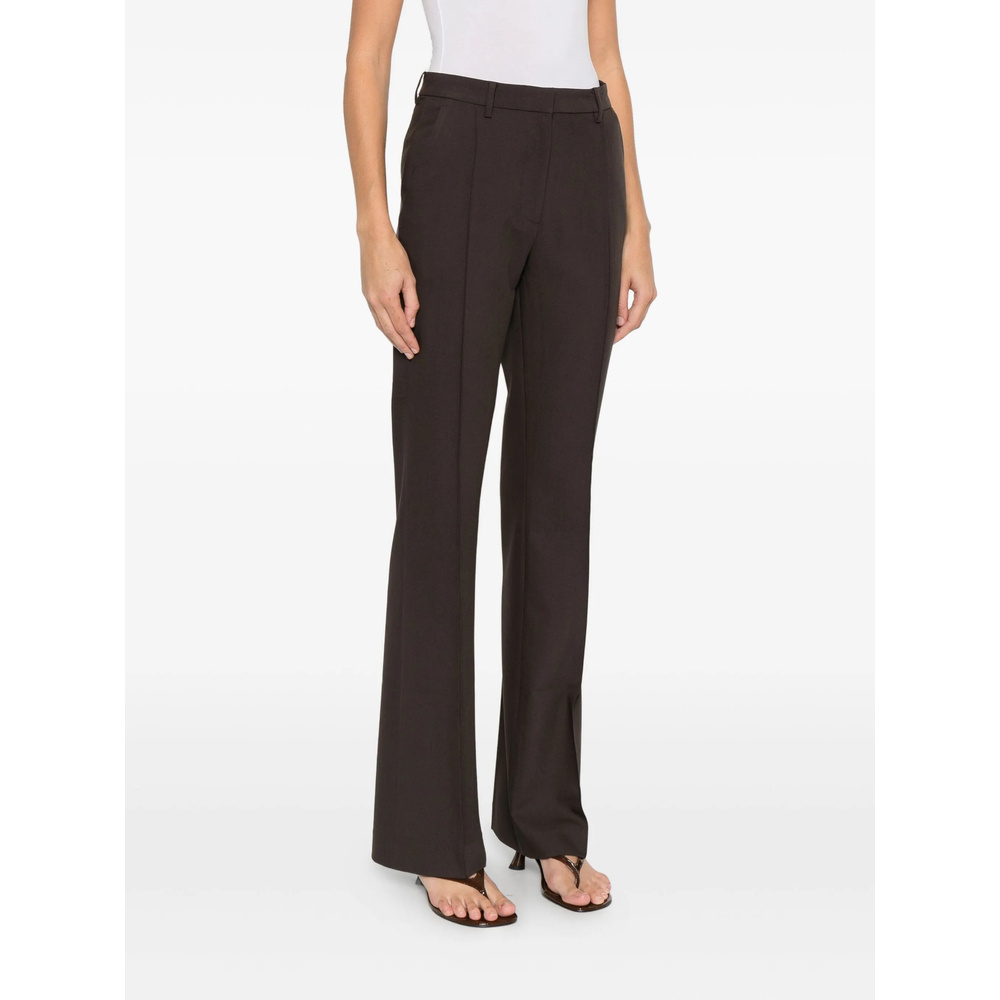 Aya Muse Seam-detail Trousers In Brown