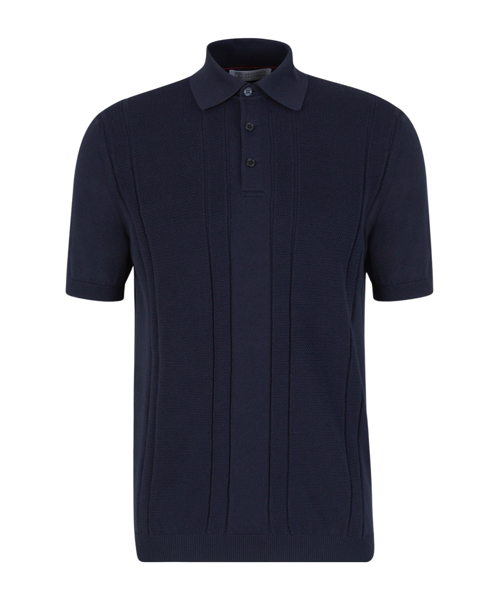 Brunello Cucinelli Knitted Polo Shirt In Black