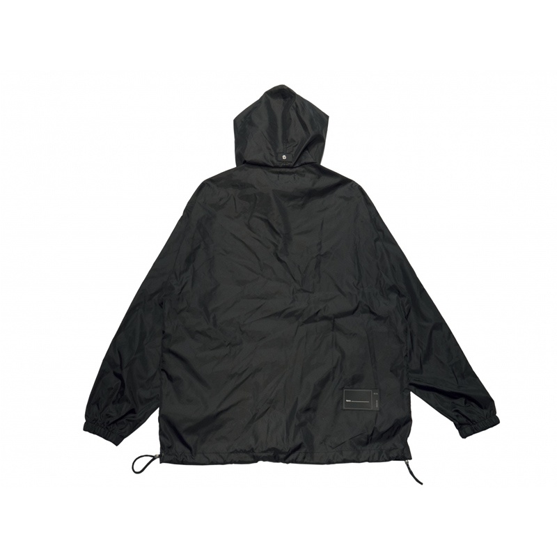 We11 Done Logo-print Hooded Jacket In Black