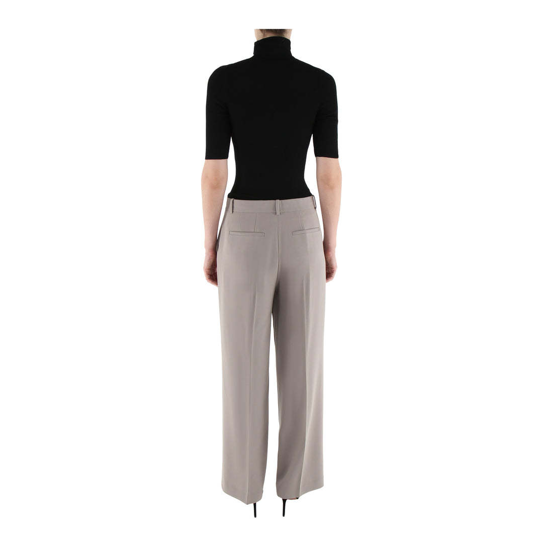 Theory Belt-loop Casual Pants In Gray