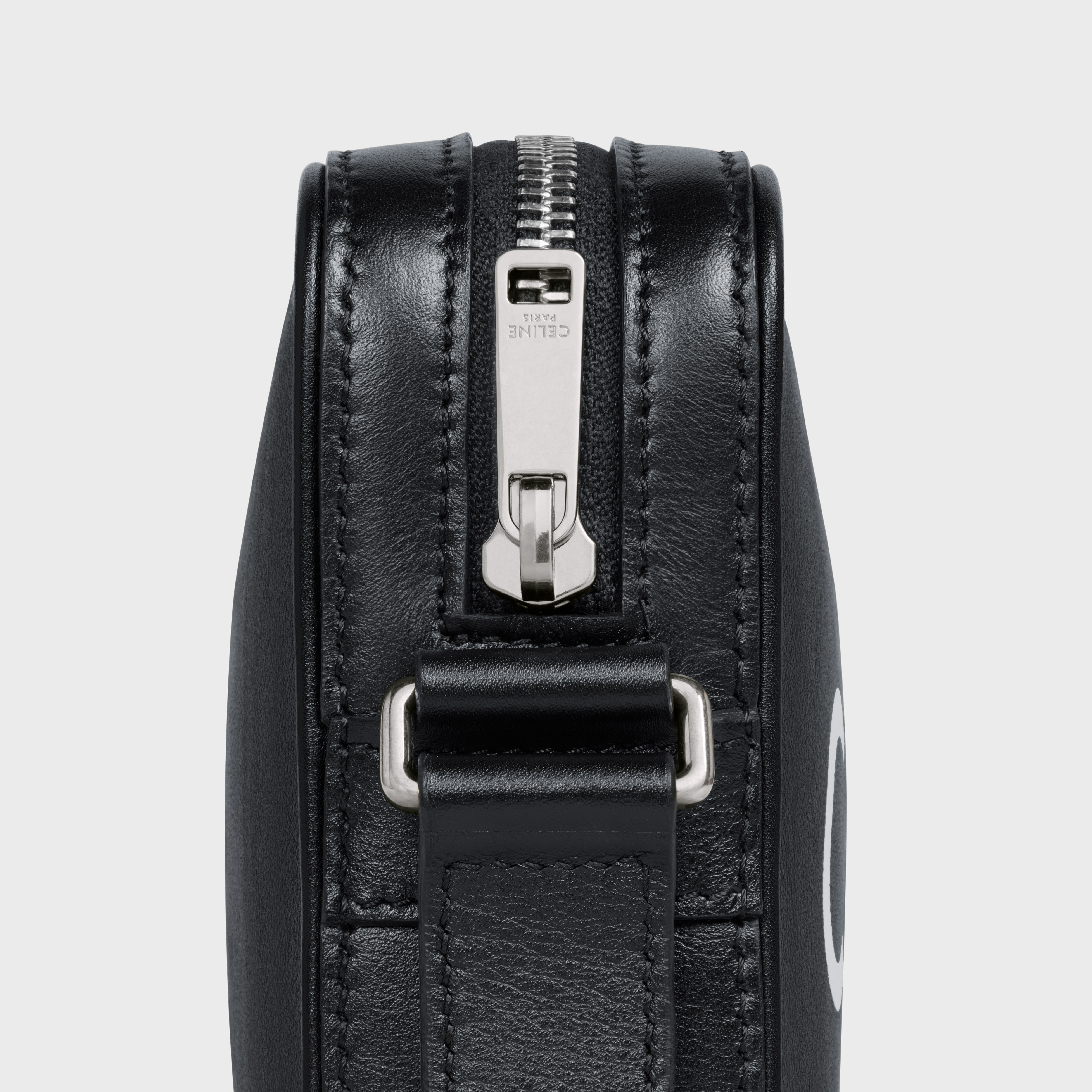 Celine Medium Smooth Cow Leather Postman Bag In Black