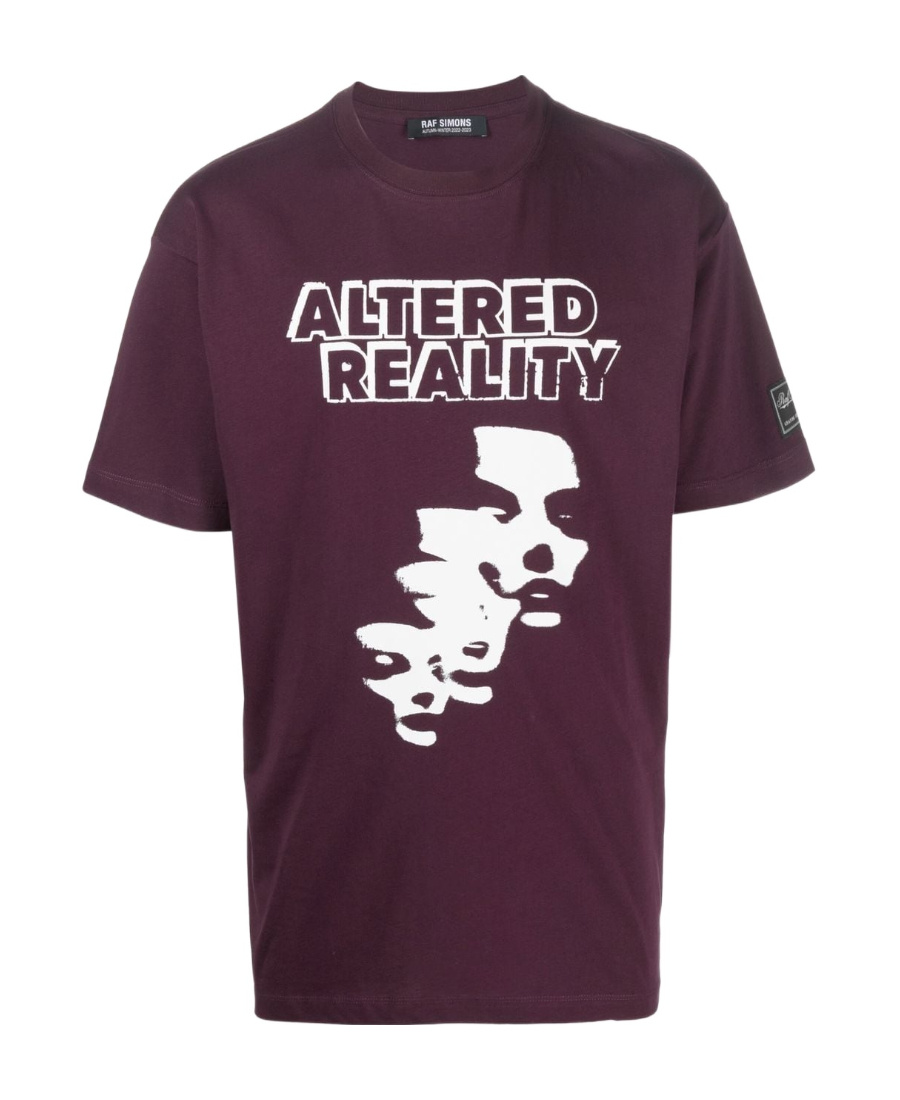 Raf Simons Altered Reality Cotton T-shirt In Red