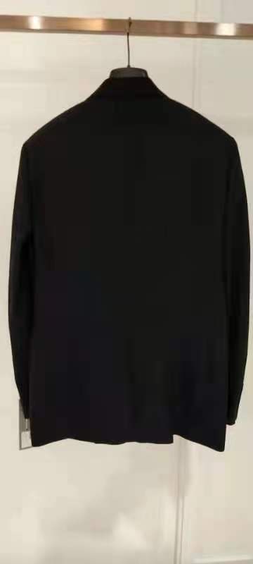 Dior Navy Blue Logo Suit Jacket In Black