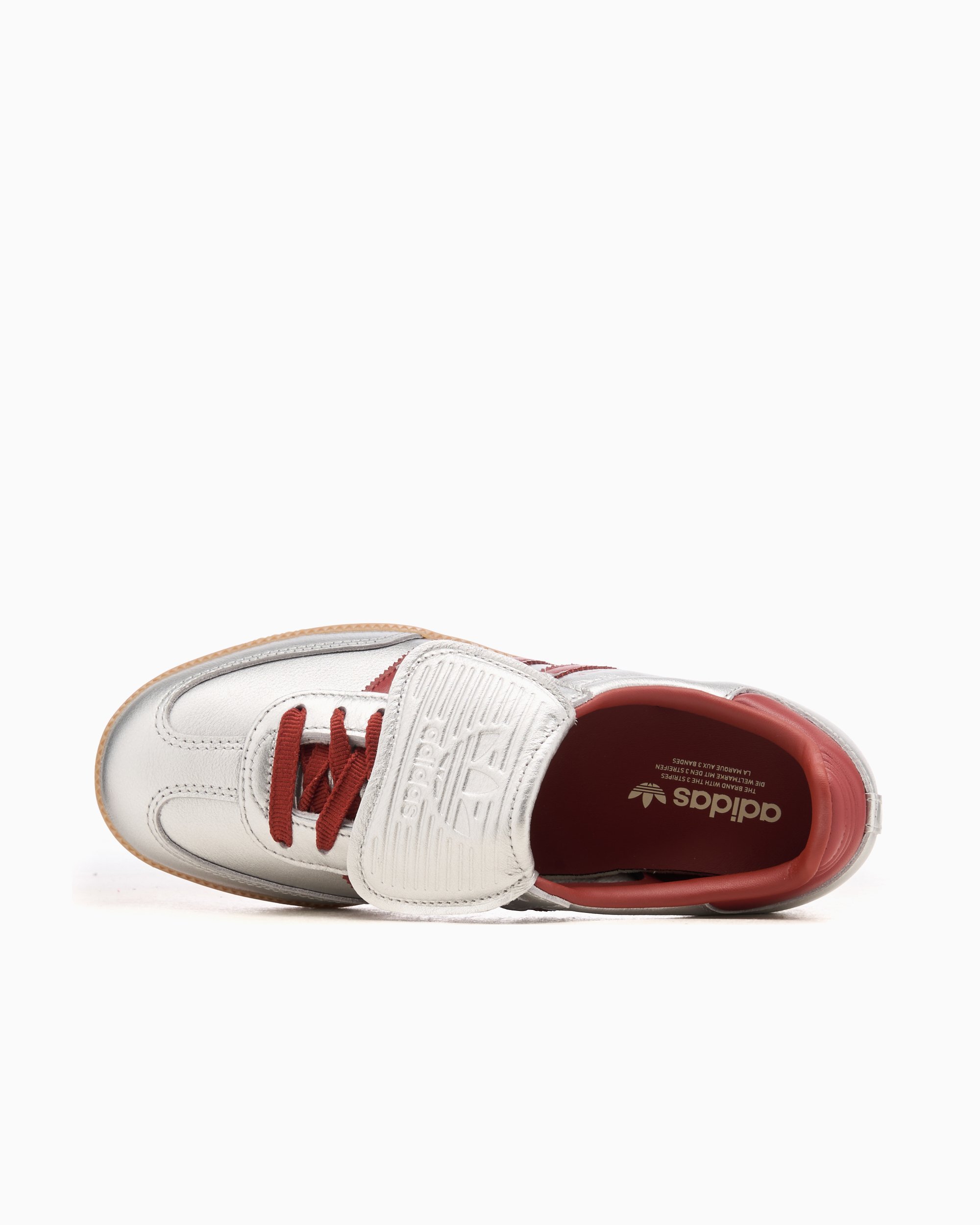 Adidas Originals Samba Lt Sneakers In Silver Leather In White