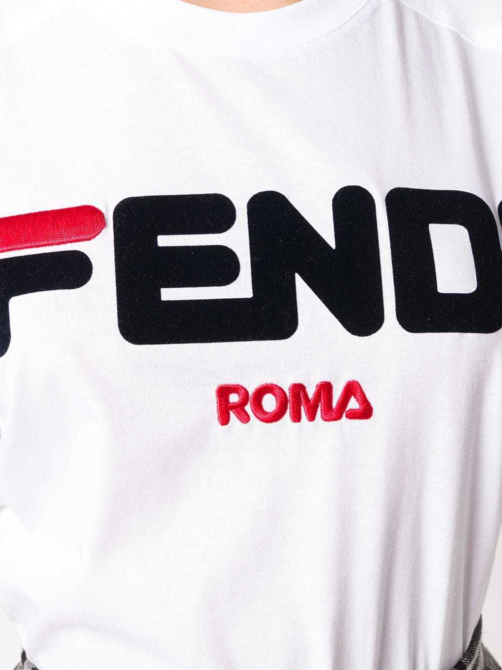 Fendi Star Popular Style X Fila Limited Cooperation Mania Series Short-sleeved T-shirts In White