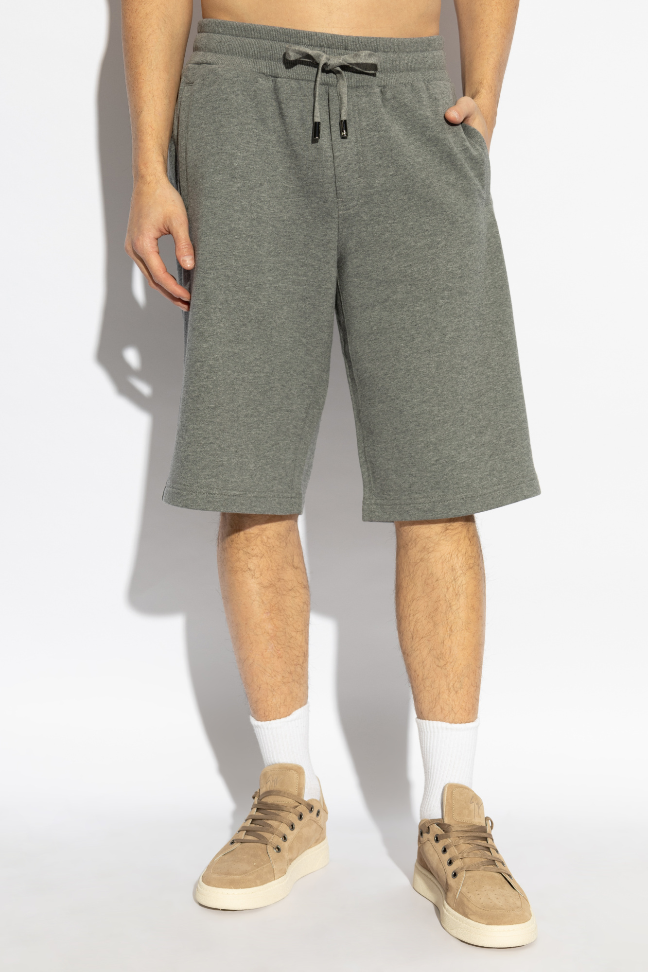 Dolce & Gabbana Drawstring Shorts In Gray