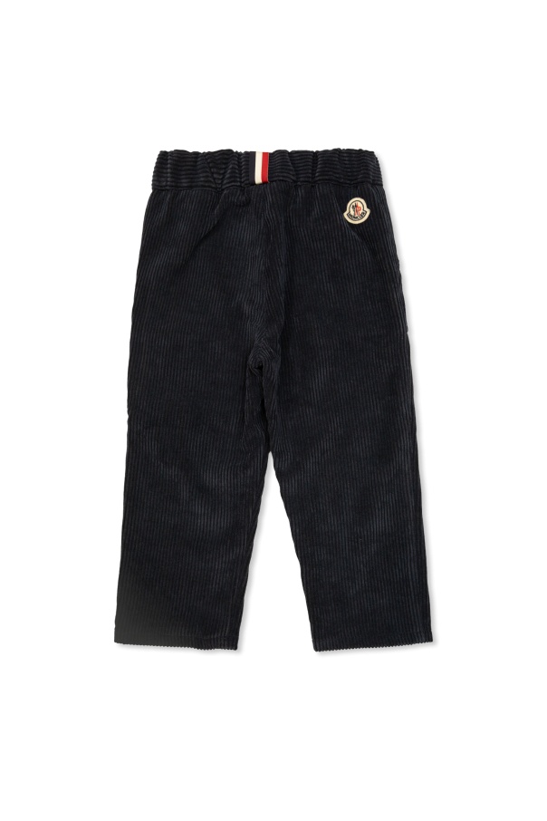 Moncler Corduroy Casual Pants In Black