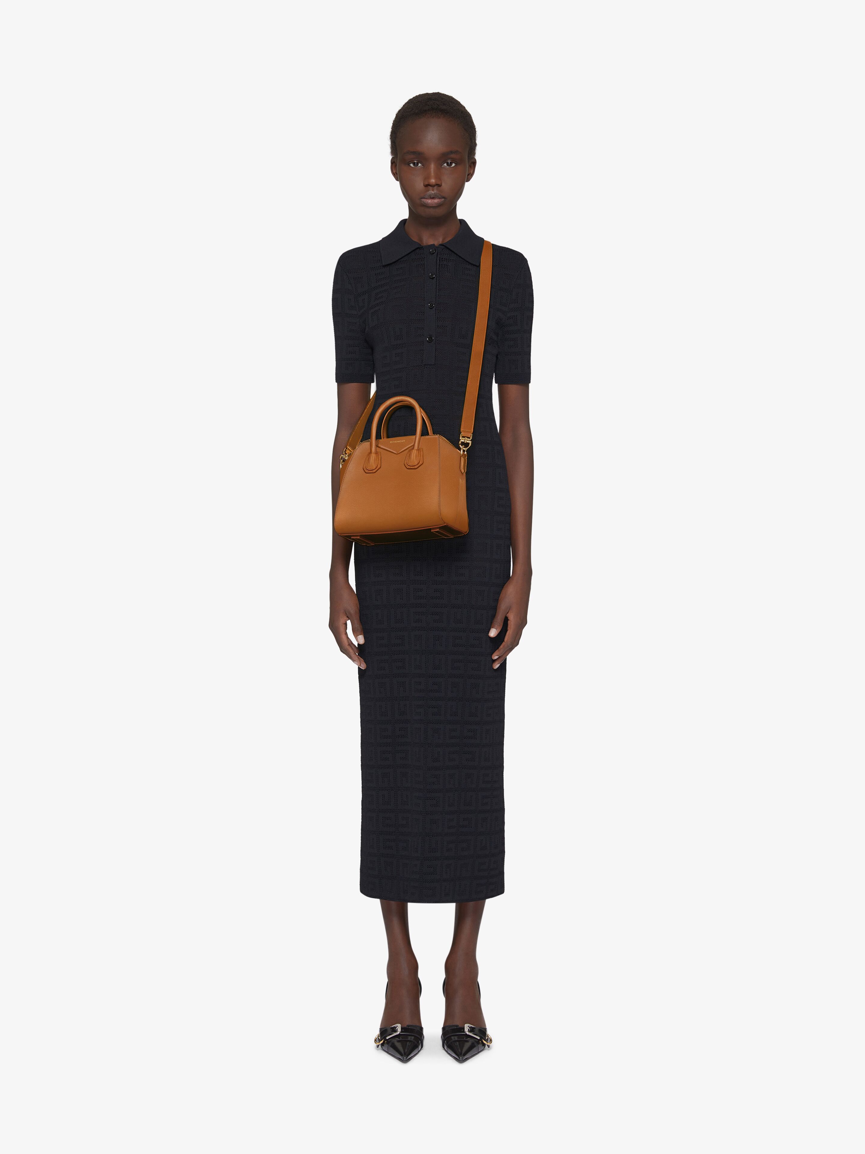 Givenchy Antigona Mini Top-handle Bag In Shiny Tumbled Leather In Brown