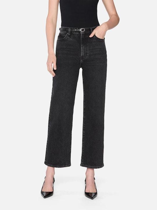 Frame High-waisted Jeans In Black