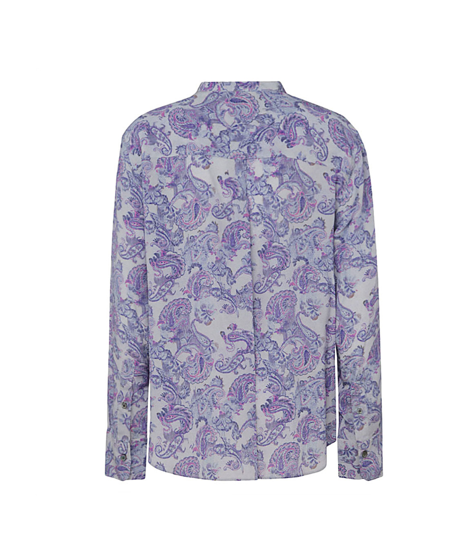 Isabel Marant Logo Long-sleeved Shirt In Purple