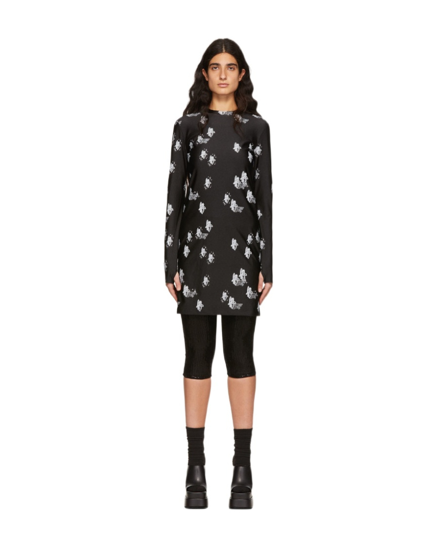 We11 Done Artwork Dress In Black