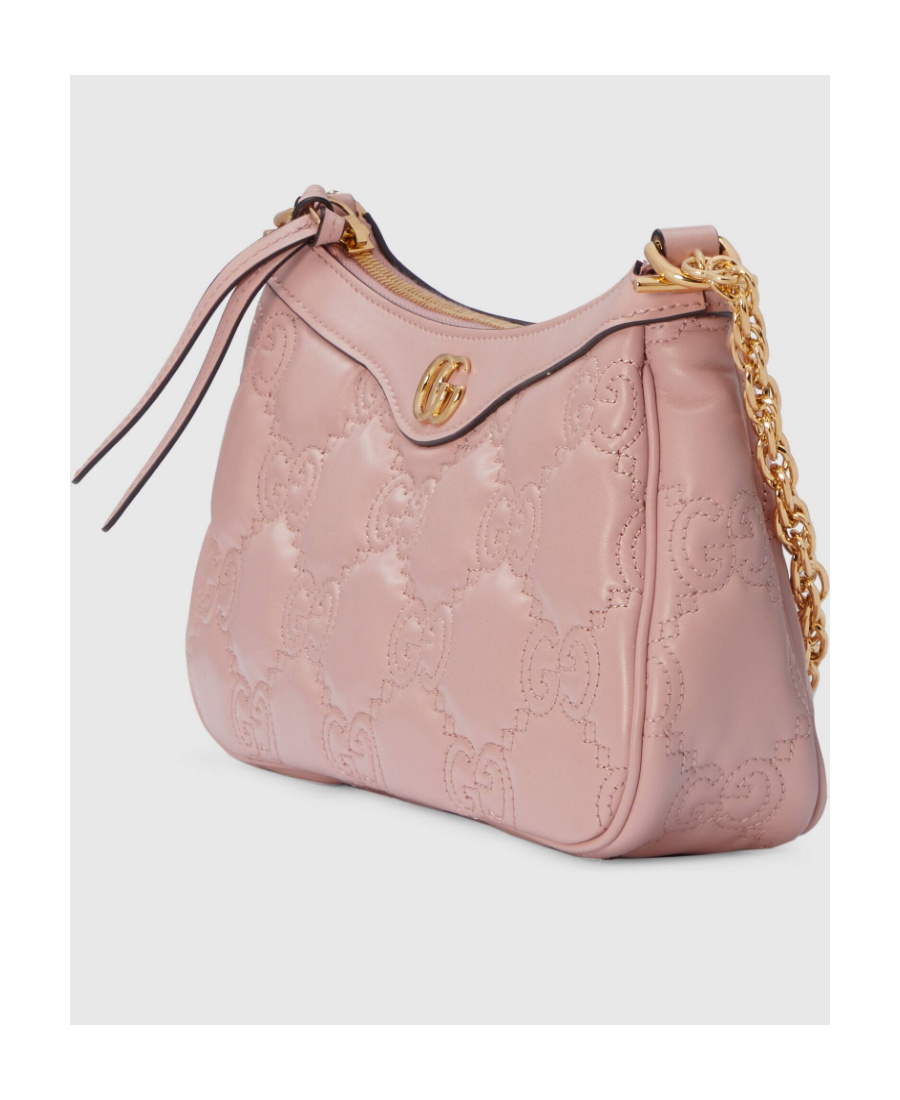 Gucci Light Pink Gg Matelass Shoulder Bag In Pink