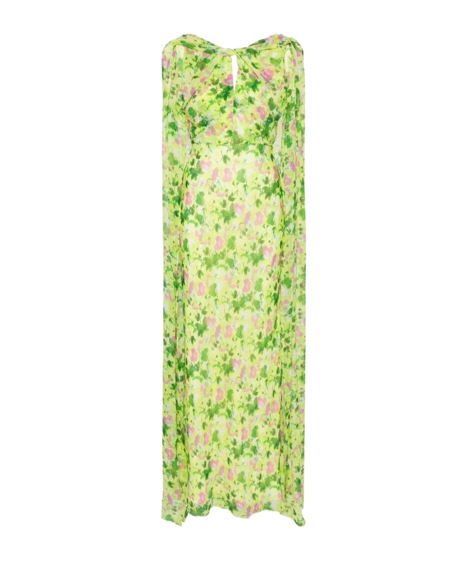 Saloni Pattern Dress In Green