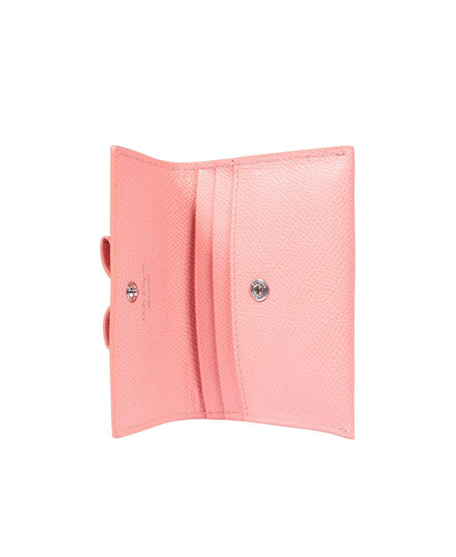 Ferragamo Bow Detail Design Flip Wallet In Pink