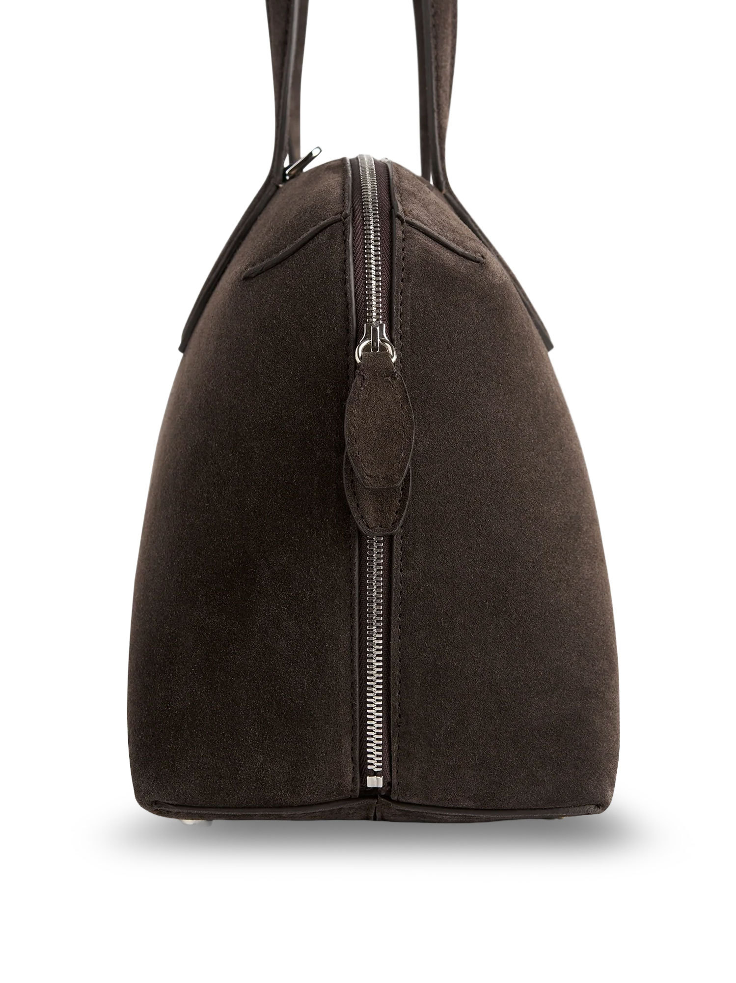 Totême Suede Crossybody Bag With Lettering Logo On The Front In Brown