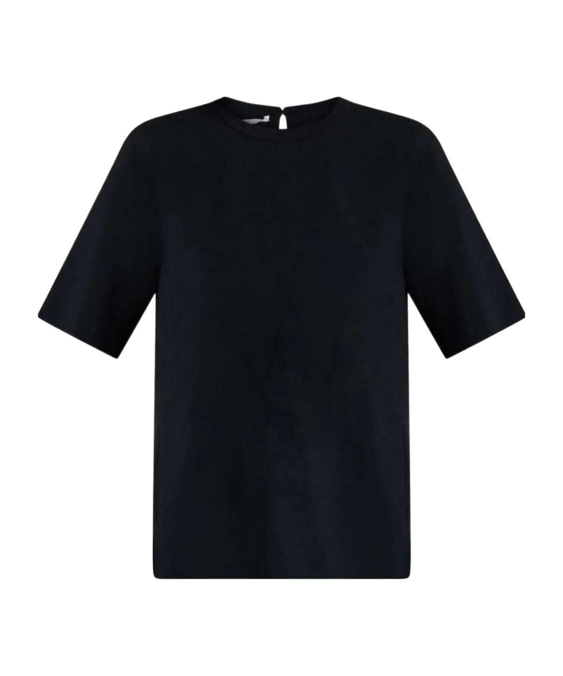 Stella Mccartney Compact-knit T-shirt In Black
