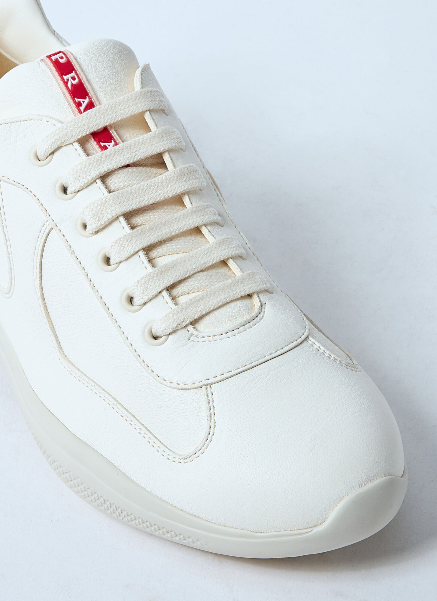 PRADA PRADA LOGO DETAILED LACE-UP SNEAKERS