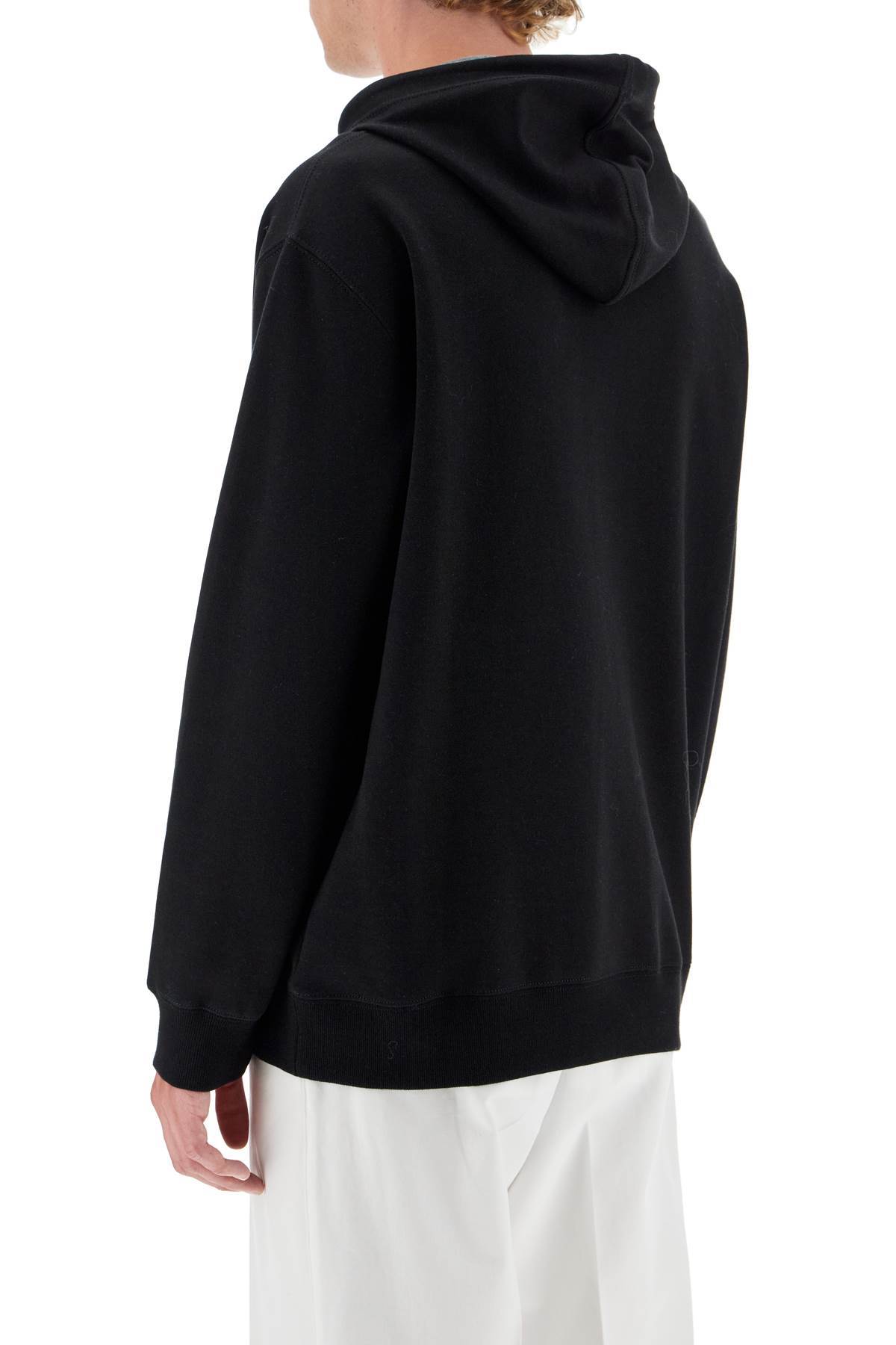 Brunello Cucinelli Long Sleeved Drawstring Hoodie In Black